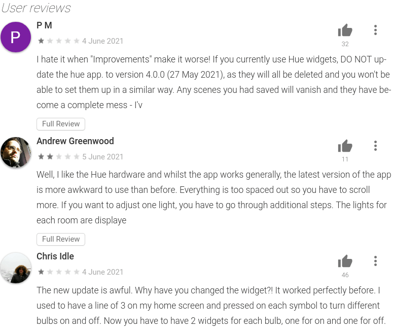 Lots of reviews with people complaining.